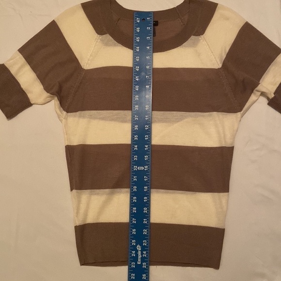 ANN TAYLOR Cream and Brown Sweater - S - Picture 7 of 8